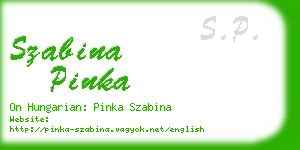 szabina pinka business card